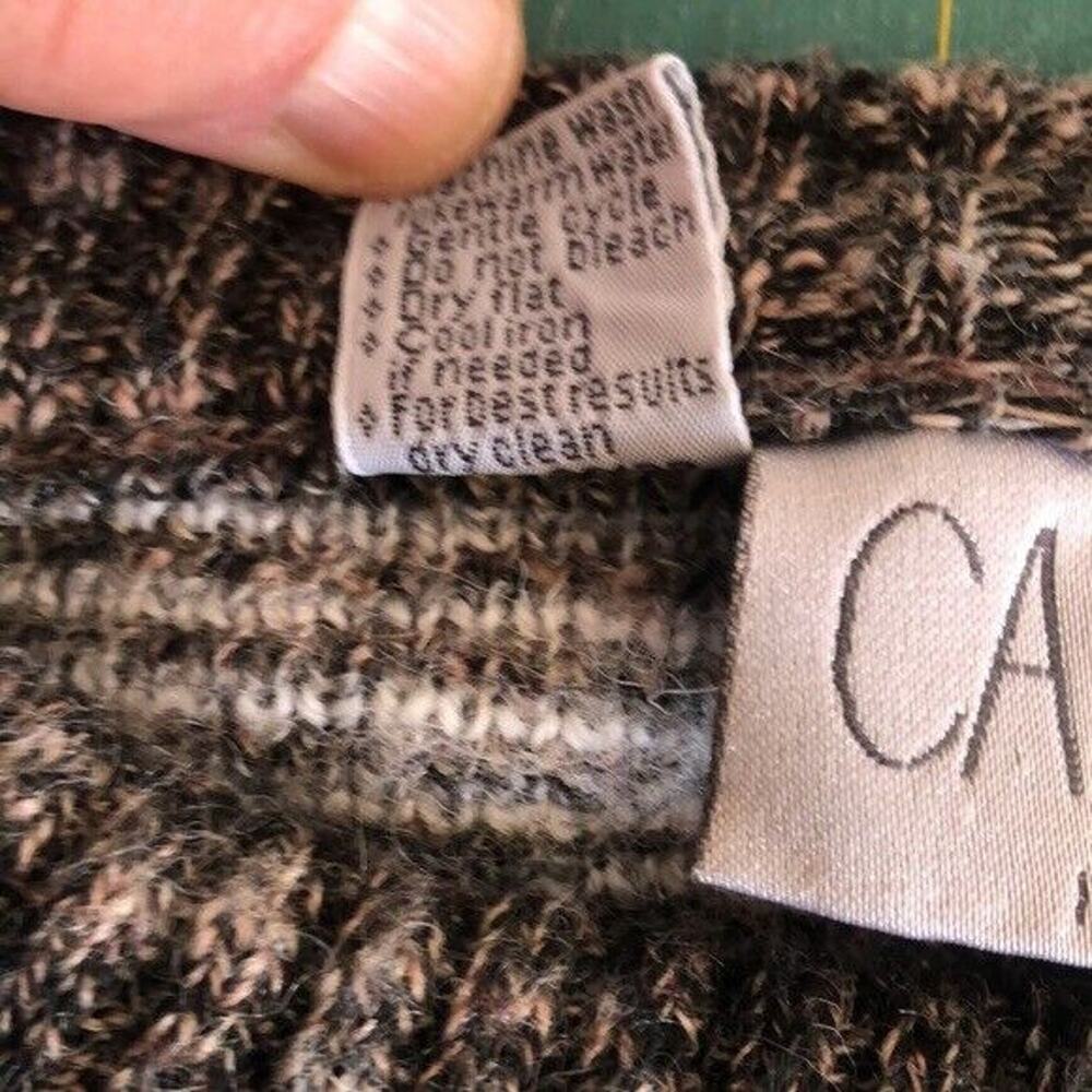 Vintage 80s Cambio Italia Made In Italy Wool Wool Blend Acrylic Sweater Size L - Picture 4 of 6